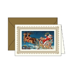 Rossi 1931 Christmas Double Card Sets 10/10 Santa Claus Reindeer 